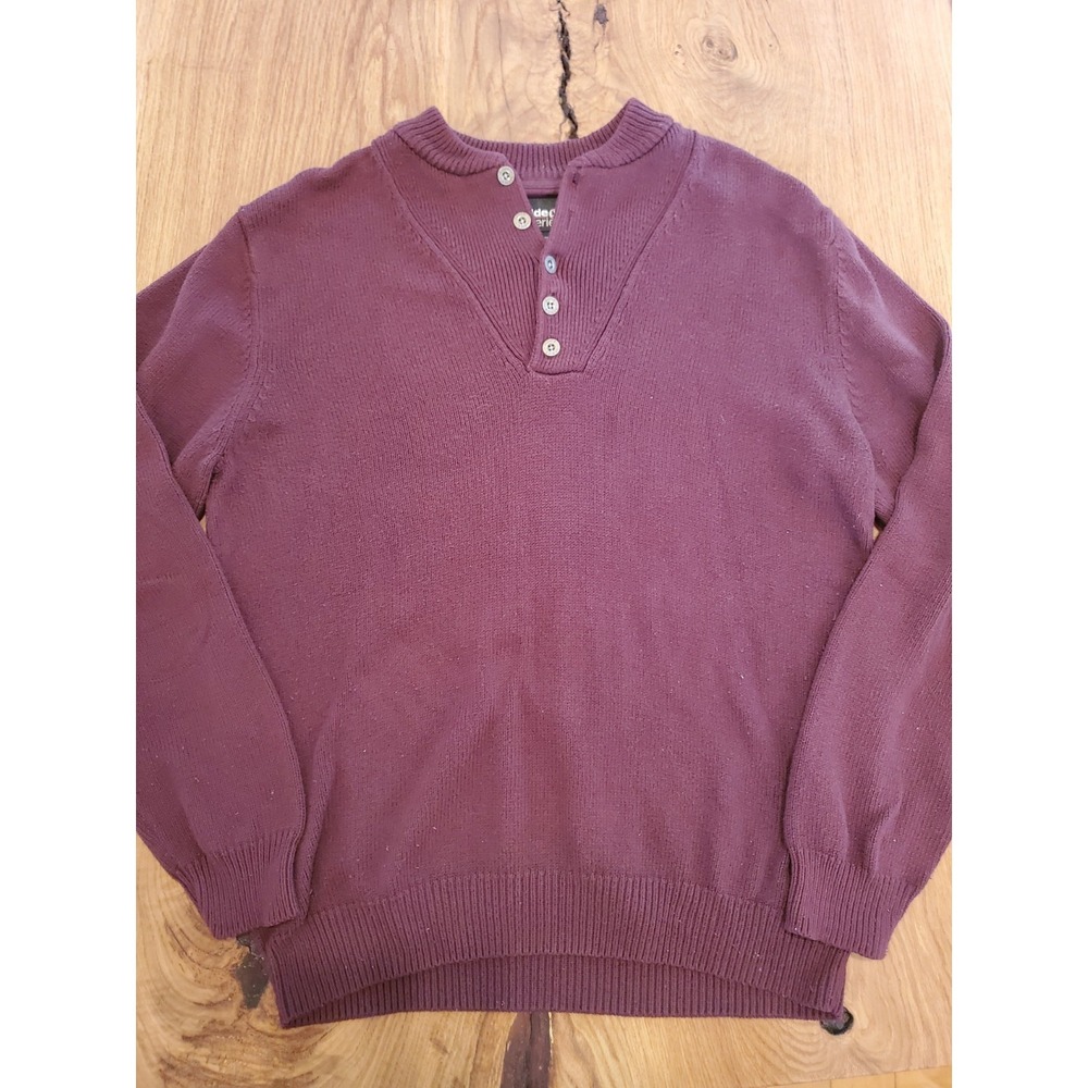 Guide Series Sweater LT Large Tall Burgundy Cotton Blend Comfortable Casual